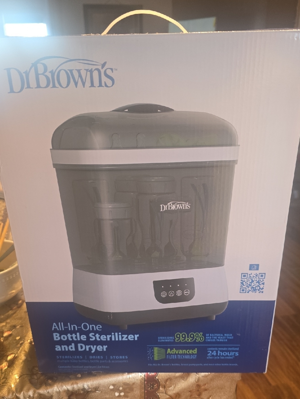 Dr. Brown's All-In-One Bottle Sterilizer and Dryer — Gray/White